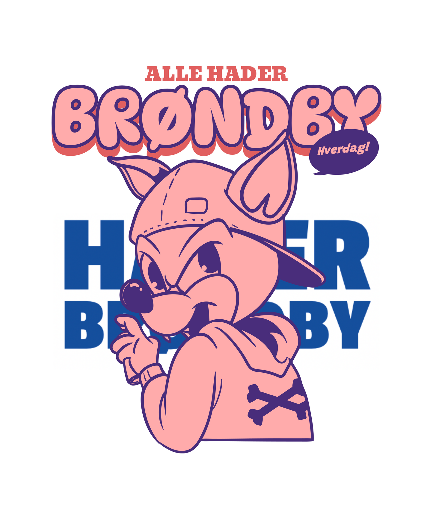 HADER BRØNDBY LOGO DESIGN anti 1964 graffiti