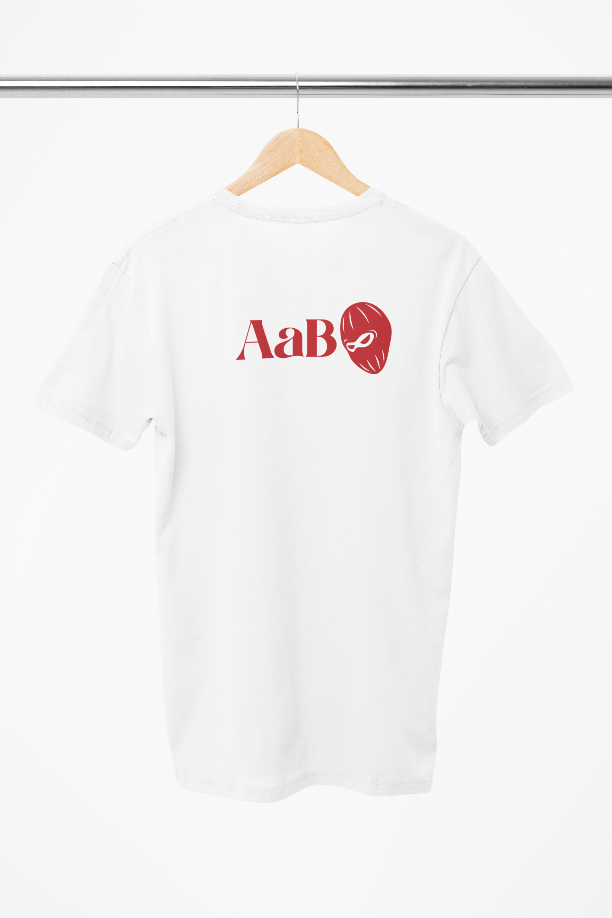 AaB t-shirt, Aalborg t-shirt, fodbold, AaB trøje hvid